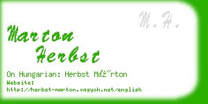 marton herbst business card